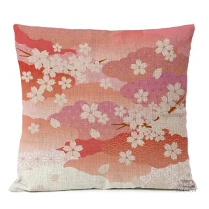 Housse de Coussin Japonaise Élégante en décoration japonaise