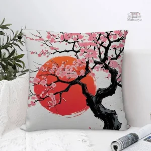 Housse de coussin fleurs de cerisier