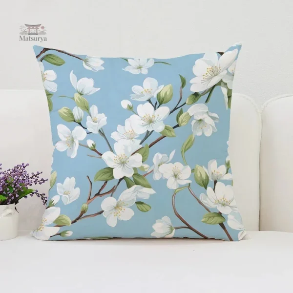 housse-de-coussin-japonaise-florale-bleue-1 Housse de coussin florale bleue japonaise