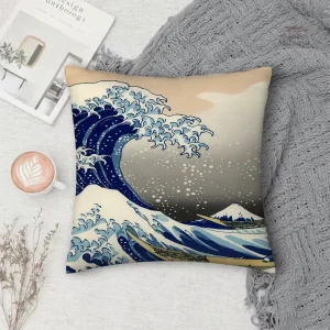 Housse de coussin design japonais Kanagawa