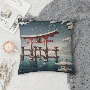 Housse de Coussin Japonaise Torii pour une décoration élégante