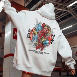 Sweatshirt japonais homme, design moderne et décontracté