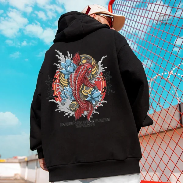 Vêtements japonais homme, sweatshirt avec motifs uniques
