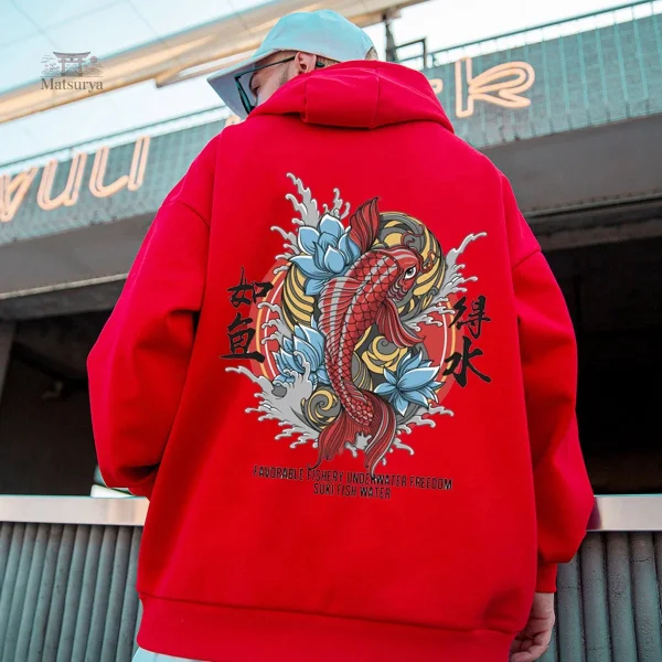 Sweatshirt homme inspiré de la culture japonaise contemporaine