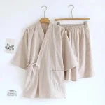 Jinbei court homme élégant en tissu léger