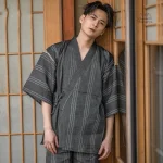 Vêtement japonais pour homme, jinbei en coton