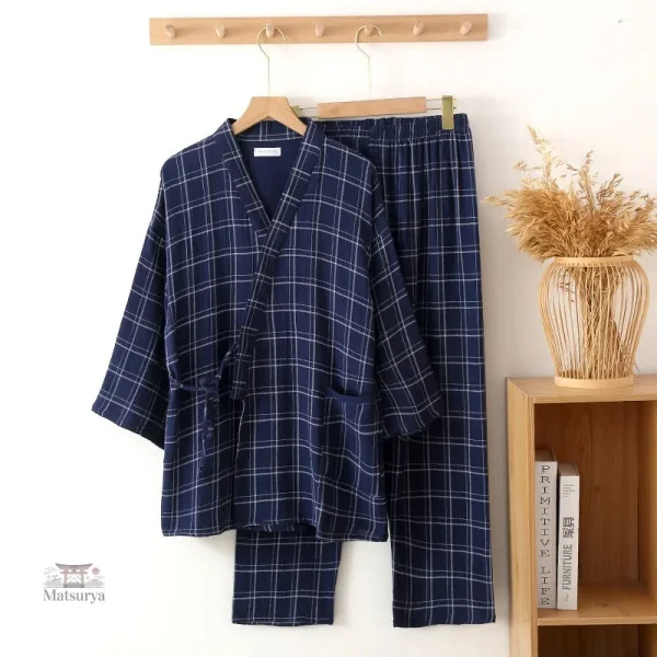 Tenue décontractée en tissu à carreaux pour hommes