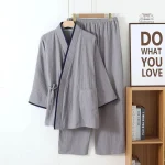 Jinbei homme manches longues en coton