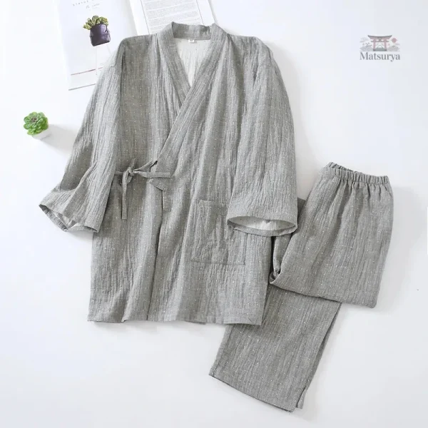 Pantalon Jinbei homme à pois, confort et élégance