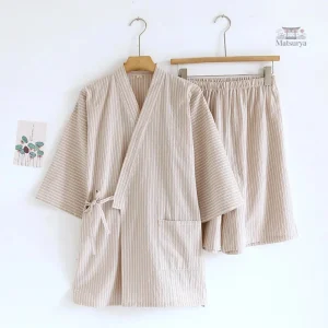 Vêtement d'été rayé pour homme, Jinbei confortable