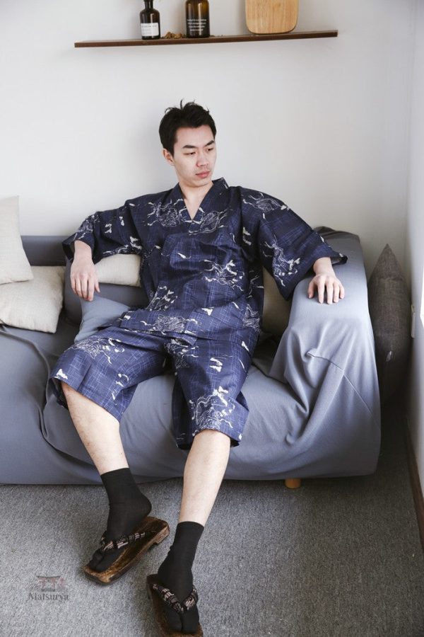 Jinbei homme en tissu doux, idéal pour la maison