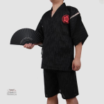 Jinbei à motifs de carpe koi pour homme