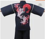 Jinbei homme motif carpe koi pour les chaudes journées