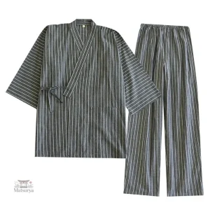 Jinbei à motifs rayés pour un look décontracté et unique