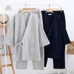 Jinbei Homme Epais en tissu confortable et chaleureux