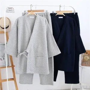 Jinbei Homme Epais en tissu confortable et chaleureux