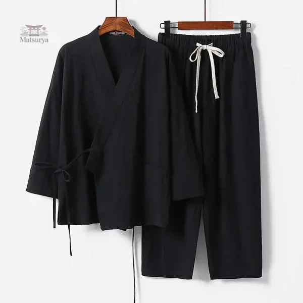 jinbei-homme-leger-a-lacet-1 Jinbei Homme Léger à Lacet en tissu confortable
