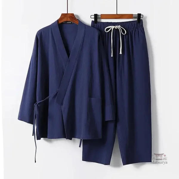 Jinbei homme à lacet, parfait pour les soirées estivales
