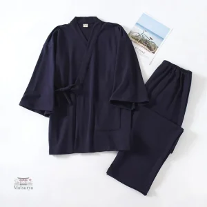 Vêtement traditionnel japonais Jinbei pour homme, style décontracté