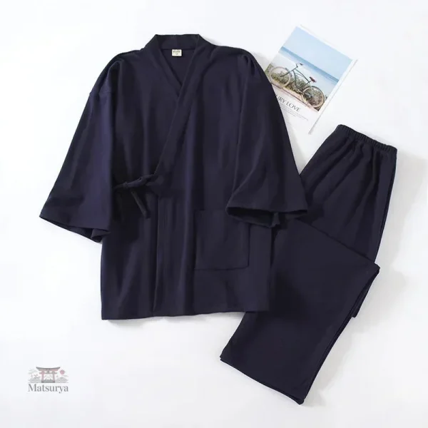Vêtement traditionnel japonais Jinbei pour homme, style décontracté
