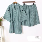 Vêtement traditionnel japonais pour homme, rayures élégantes