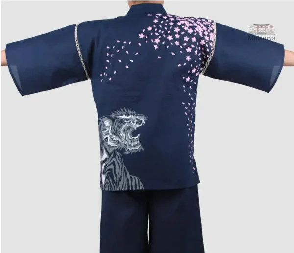 Jinbei homme avec design tigre, parfait pour l'été