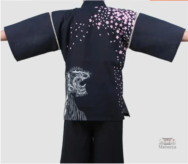Vêtement japonais Jinbei homme, motif animalier