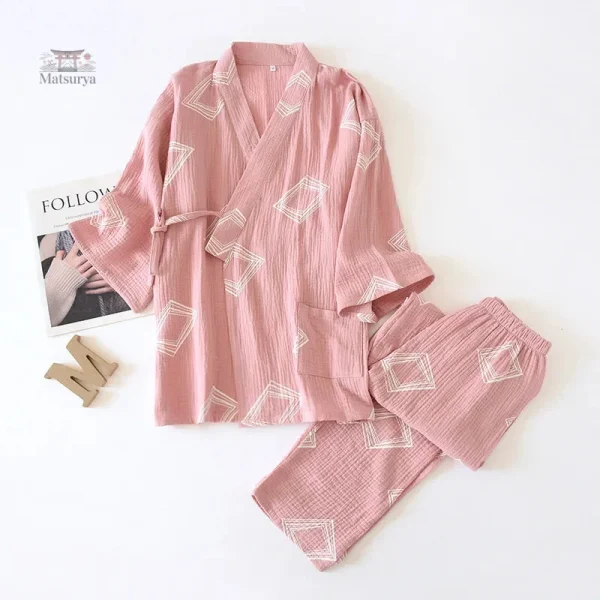 Ensemble Jinbei féminin japonais élégant