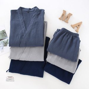 Jinbei Japonais Homme élégant en tissu léger