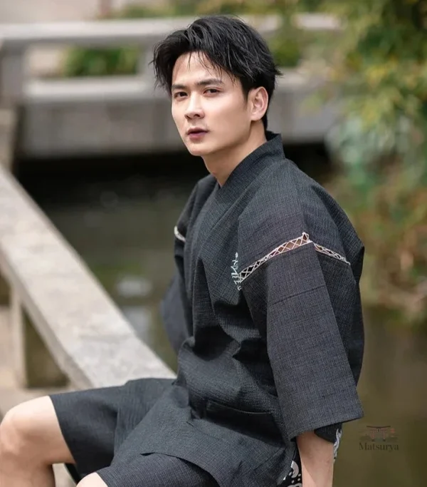 Vêtement japonais Kanagawa pour homme, idéal pour la saison chaude