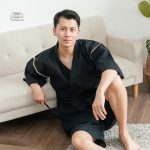 Jinbei traditionnel pour homme en coton léger