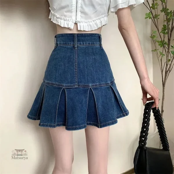 Jupe japonaise en denim tendance