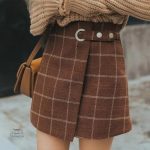 Jupe en laine de style japonais