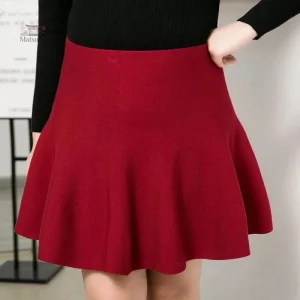 Mode féminine : jupe japonaise en tricot doux