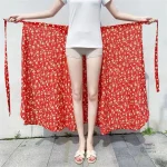Jupe japonaise portefeuille en tissu fluide