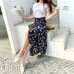 Jupe japonaise portefeuille à taille ajustable