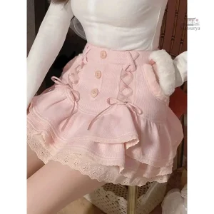 Jupe rose traditionnelle inspirée du style japonais