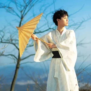 Kimono blanc traditionnel pour homme