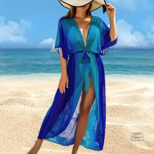 Kimono de plage dégradé coloré