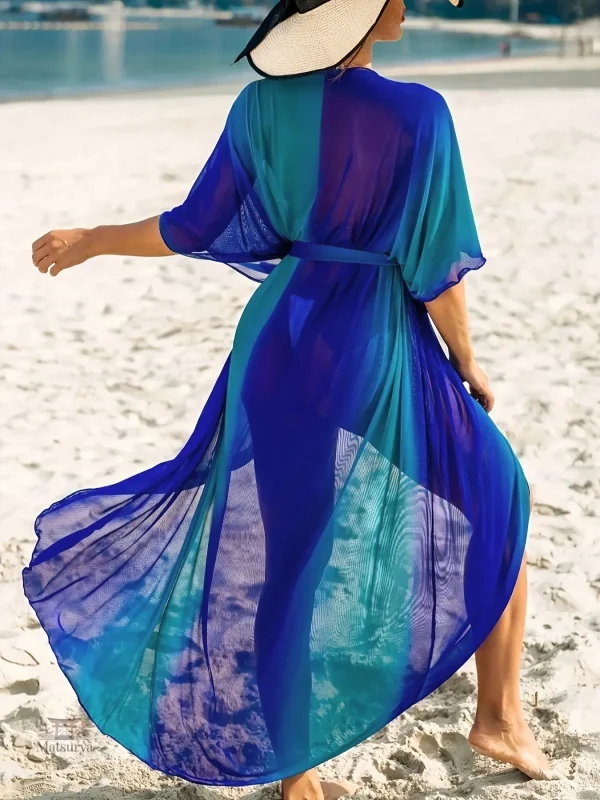 Kimono léger avec motif dégradé pour la plage
