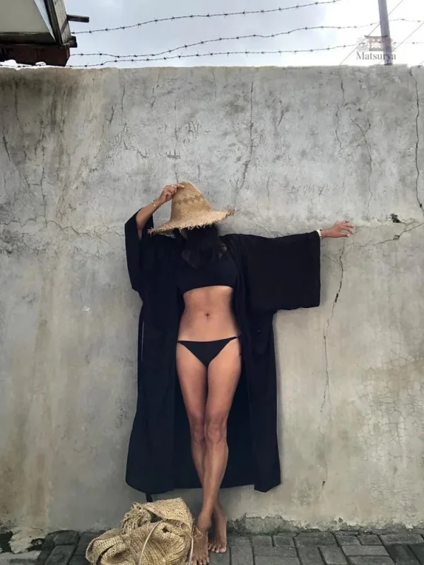Kimono confortable en coton, parfait pour les vacances