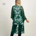 Kimono de plage aérien avec détails en dentelles