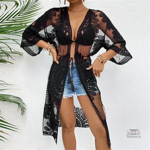 Mousseline légère, kimono de plage tendance