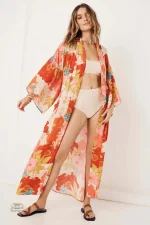 Kimono de plage estival léger et fluide