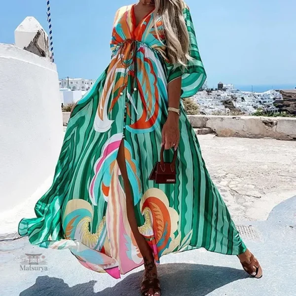 Kimono de plage grande taille élégant et léger