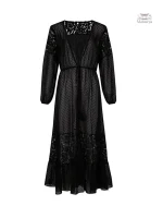 Kimono de plage noir, parfait pour les vacances estivales