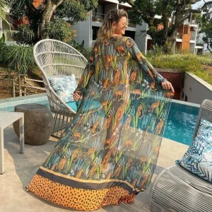 Kimono de plage transparent élégant et léger