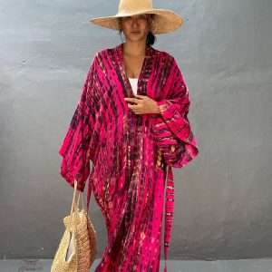 Kimono de plage à manches longues