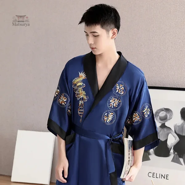 Vêtement traditionnel homme, kimono en soie