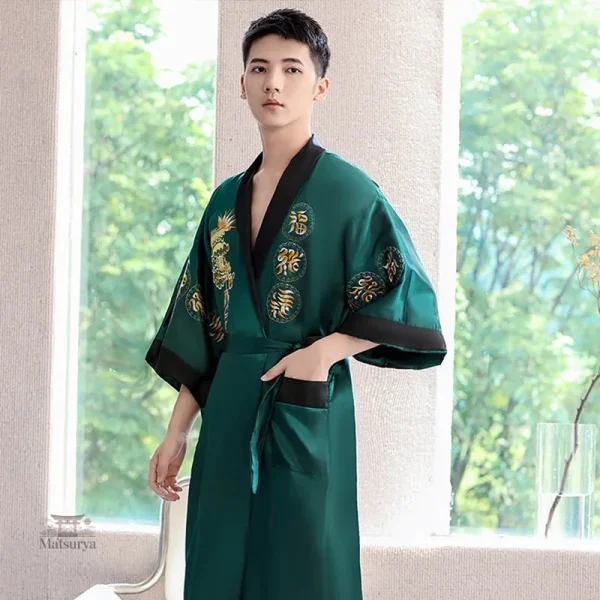 Kimono homme, soie douce et légère